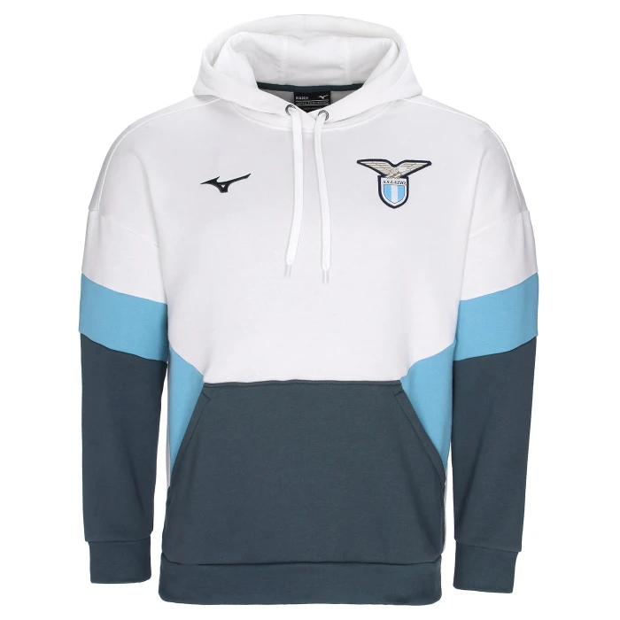 LAZIO FELPA CON CAPPUCCIO TRAVEL BIANCA 2025/26