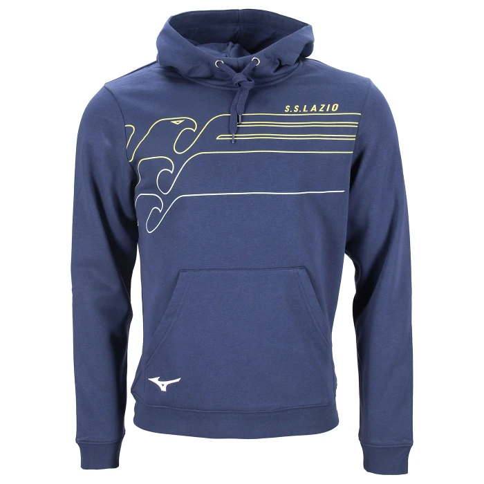 LAZIO FELPA FAN CON CAPPUCCIO GRAPHIC NAVY