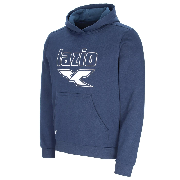 LAZIO FELPA CON CAPPUCCIO GRAPHIC BAMBINO NAVY 2025/26