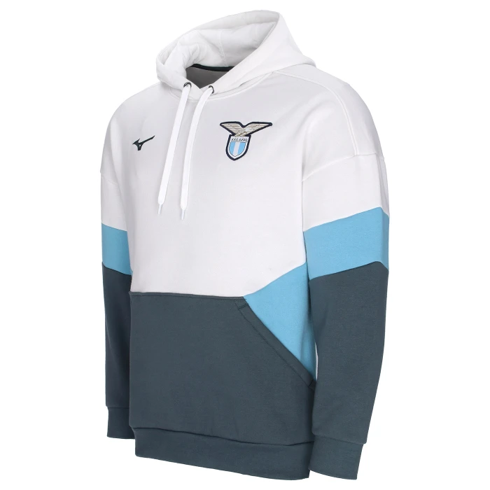 LAZIO FELPA CON CAPPUCCIO TRAVEL BIANCA 2025/26