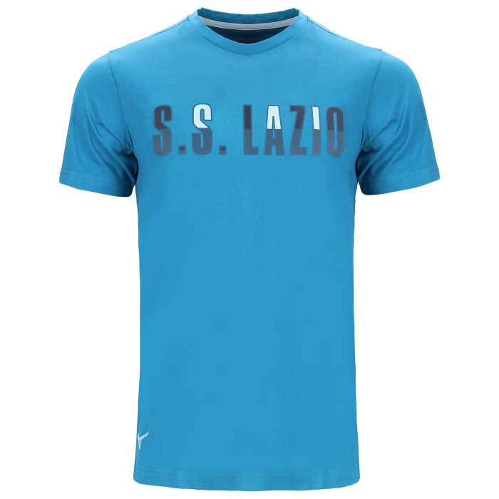 LAZIO T-SHIRT LOGO BLU CELESTIAL
