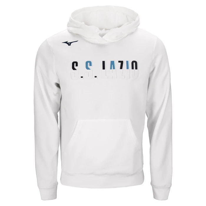 LAZIO FELPA CON CAPPUCCIO LOGO BAMBINO BIANCA